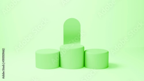 Product Abstract Green Ramadan Background 3D Illustration Rendering 4K Video Looping