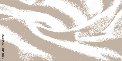 Abstract background of white fabric texture with a cold winter pattern resembling blue ice and soft snow on sand