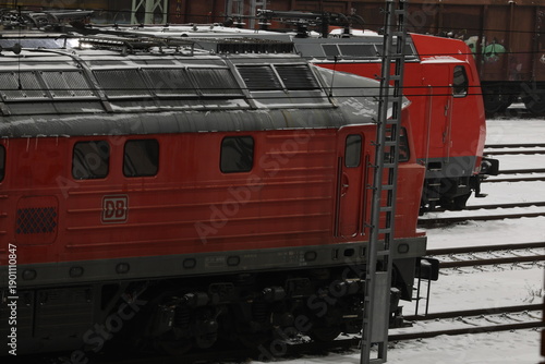 Quadro su tela Güterbahnhof Halle Saale Germany Winter