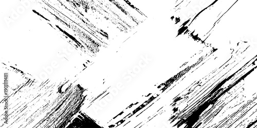 Abstract texture grunge made of diagonal streaks and distressed lines, black ink on a white background. grunge scratch patterns, chaotic linear noise. dirty monochrome pattern of the old worn surface.