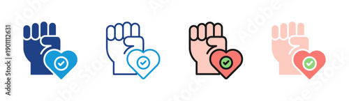 Self Confidence icon set multiple style collection