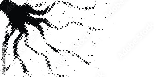 Set of halftone dots gradient pattern texture isolated on white background. Straight dotted spots using halftone circle dot raster texture. Vector blot half tone collection. eps10