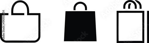 Shopping bag icon set. Shop bag, Online Shop icons collection. Vector illustration !