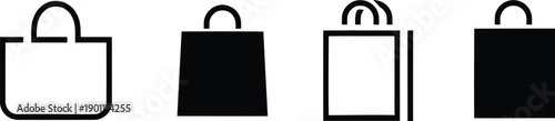 Shopping bag icon set. Shop bag, Online Shop icons collection. Vector illustration !