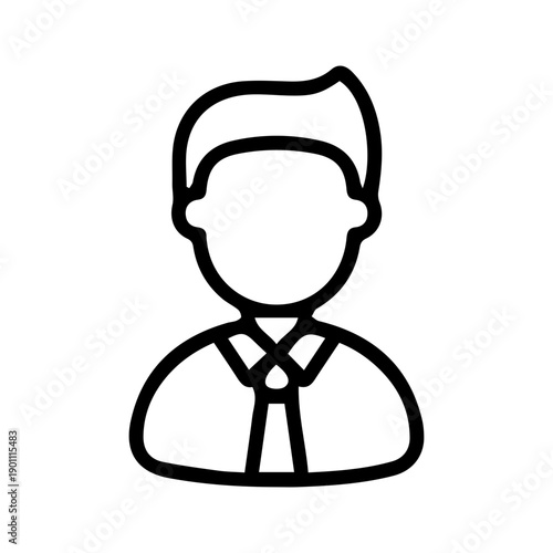 Man silhouette wearing a tie