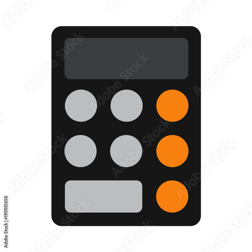 vector black calculator icon design illustration