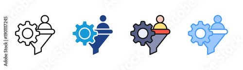 Optimization Idea icon set multiple style collection