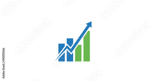 Financial graph showing upward trend, symbolizing growth and success.