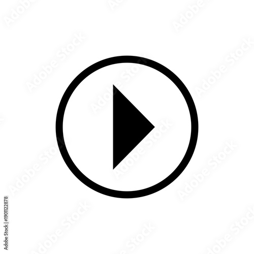 Black vector icon within a circle, featuring a right-pointing triangle, representing a play or forward function. Free Download Black vector icon within a circle, featuring a right-pointing triangle, representing a play or forward function. - GFXLoad