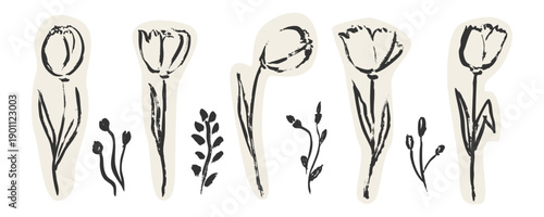 Hand-drawn flowers 12