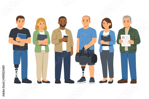 Diverse group of adults with disabilities engaging in inclusive activity