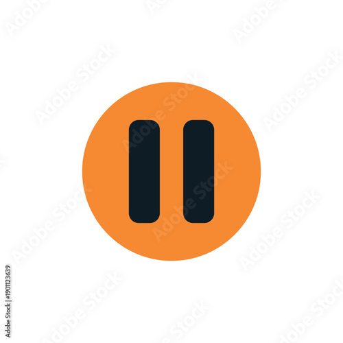 Pause Button Media Control Icon Vector