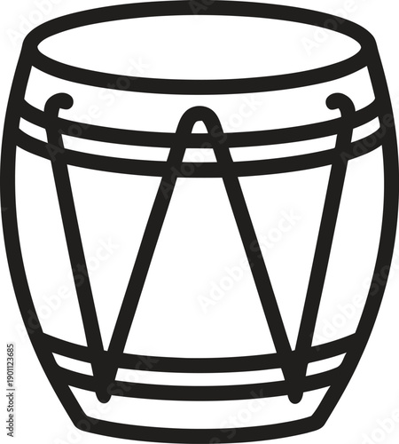 Drum line icon. Percussion, music, instrument, rhythm, drum set vector illustration