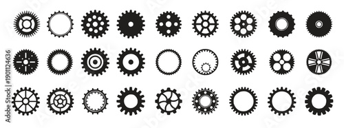 gear icon set vector template