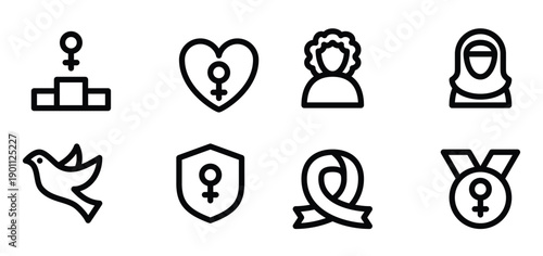  icon Womens Day Line