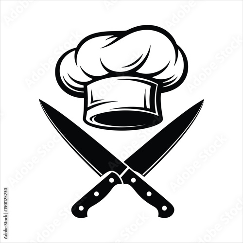 Chef Hat And Crossed Knives Culinary Icon