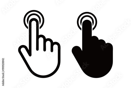 touch icon , tap icon , touch screen icon