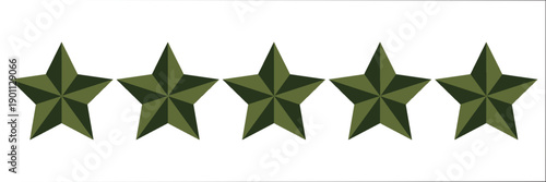 Five stars rate icon. Customer product rating review flat icon. Customer review with five stars. Service satisfaction, quality, rate vector illustration