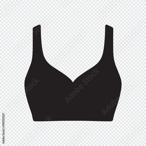 Sports bra lingerie fashion vector icon