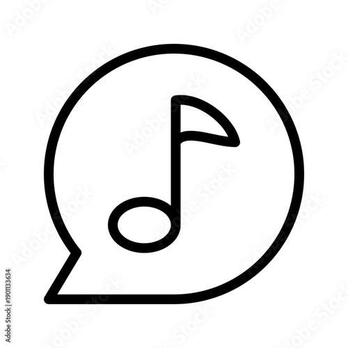 Expressive Chat Music Note Icon Set for Audio Messaging Interface and Social Media Interaction