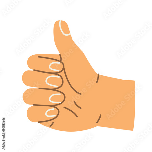 hand showing OK, thumbs up as a symbol of approval, agreement and positive feedback, social media and communication concept - vector illustration