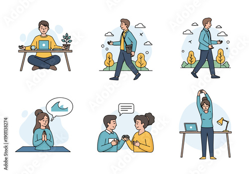 Diverse People Engaged in Daily Activities Enjoying Lifestyle And Wellness Concepts For Work And Recreation Time