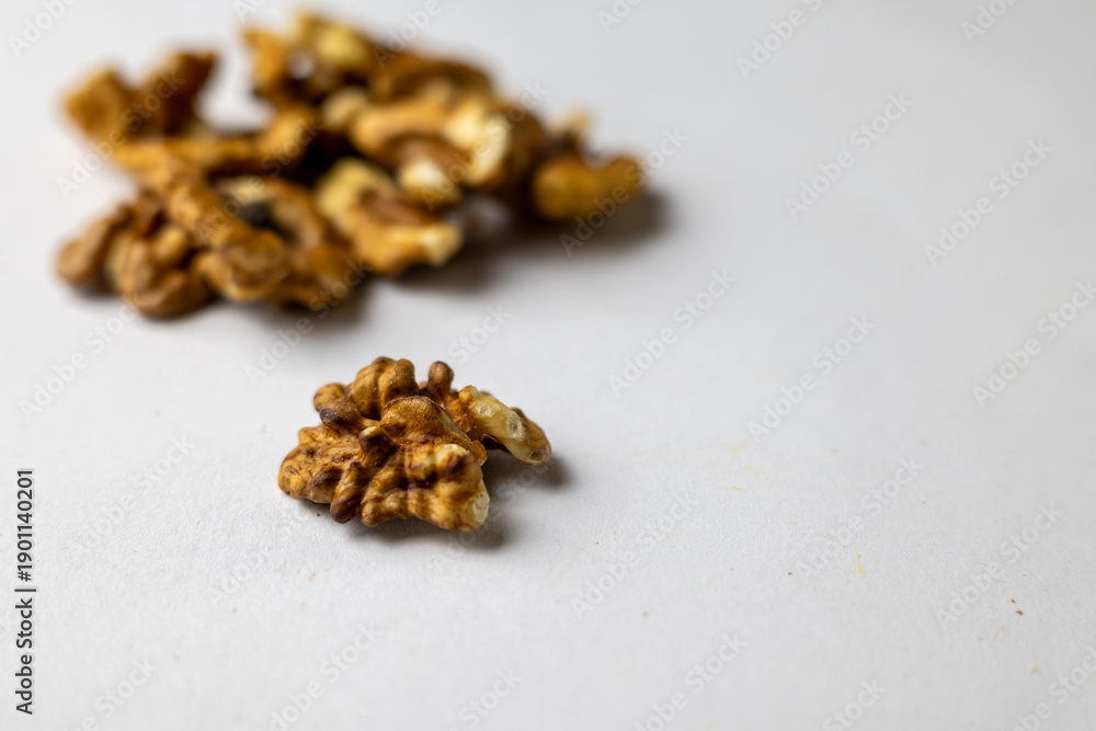 Obraz premium Single Walnut Kernel With Selective Focus