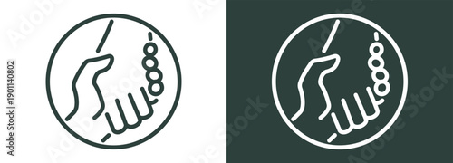 Social Support Icon White and Black Style Of