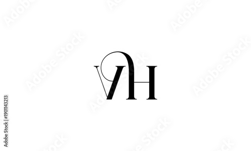 VH initial letters logo or VH monogram