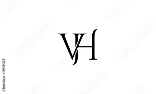 VH initial letters logo or VH monogram