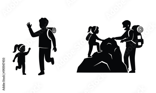 Family enjoying a day at the beach with scuba gear