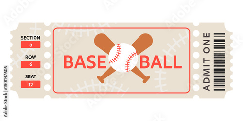 Card baseball ticket vintage admit one design