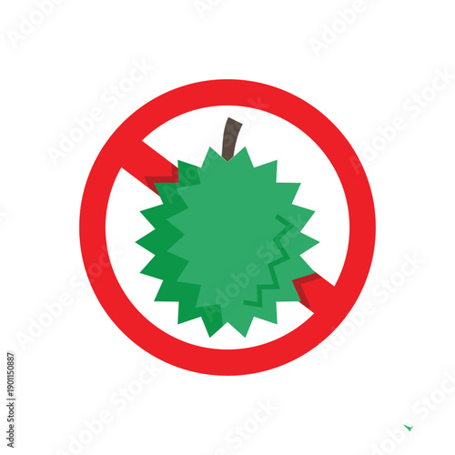 vector design prohibiting the consumption of durian fruit