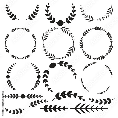 Simple style floral frame vector image