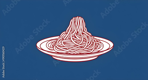 noodles, pasta, food, dish, meal, plate, cuisine, asian, italian, ramen, spaghetti, dining, restaurant, kitchen, tasty, delicious, savory, comfort, carb, fresh, hot, handdrawn, sketch, doodle, outline