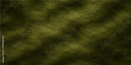 A weathered blend of green leather and fabric textures meets an aged, vintage brown parchment background with a rough, grunge pattern for a dirty, antique wallpaper design