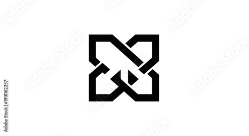 Free Download Geometric shapes forming knot symbol. - GFXLoad