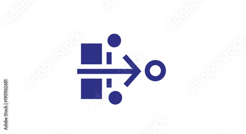 Geometric shapes migration flow.