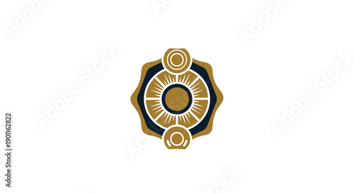 Golden Emblem Design Element Symbol.
