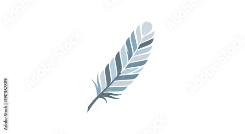 Gray and white feather closeup detail.