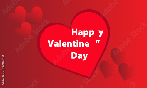 Simple happy valentines day and greeting design