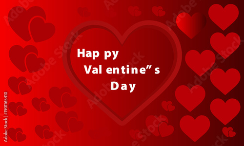 Happy Valentine's Day Poster or banner with cute font