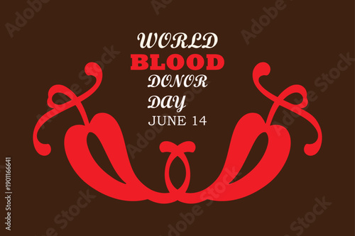 World blood donor day 14 june vector image with white color background .eps