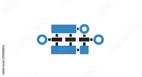 Simple Blue Circuit Board Design Element.