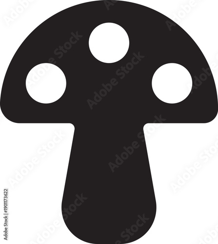 poison mushroom vector icon