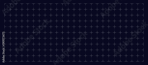 Black grid blueprint background. White line on black background  for technical drawings, architectural plans, digital interfaces, and geometric design templates with precision