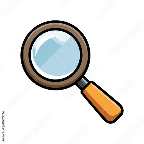 A magnifying glass icon
