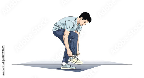 A farmer in overalls and a hat bending down to lift a metal bucket from the ground in a simple illustration.