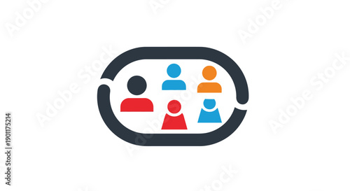 Group of People Icon Illustration Design.