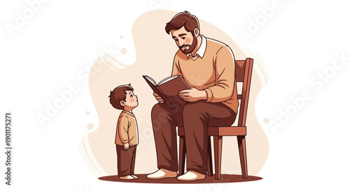 A farmer in overalls and a hat bending down to lift a metal bucket from the ground in a simple illustration.